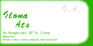 ilona ats business card